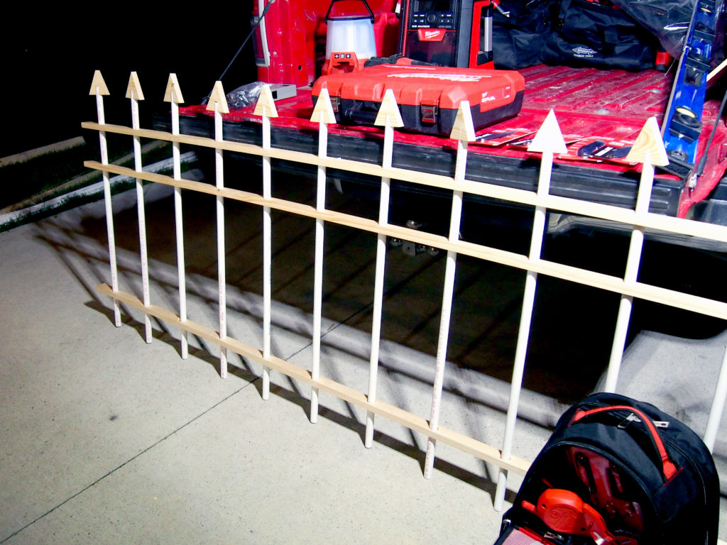 Fully assembled fence