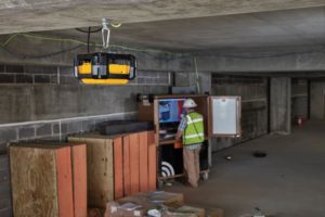 DeWalt DCT100 data access point providing WiFi on a jobsite