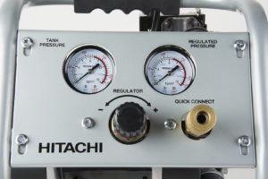 Hitachi EC28M Air Compressor Gauges View