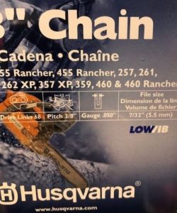 Husqvarna chain marked as low-vibration