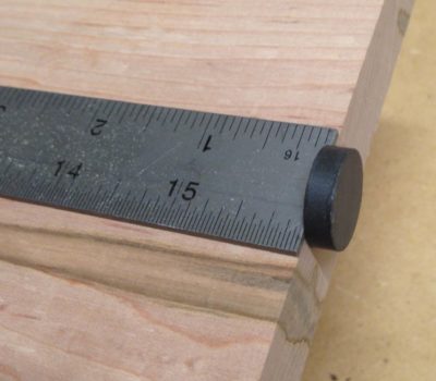 Add a rare earth magnet to ensure your metal rule will align to the edge of your workpiece