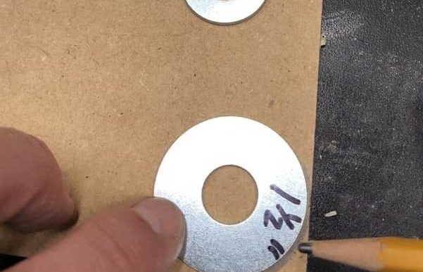 Use a washer to trace rounded corners