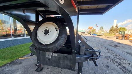 Custom Trailers with a spare tire mount.