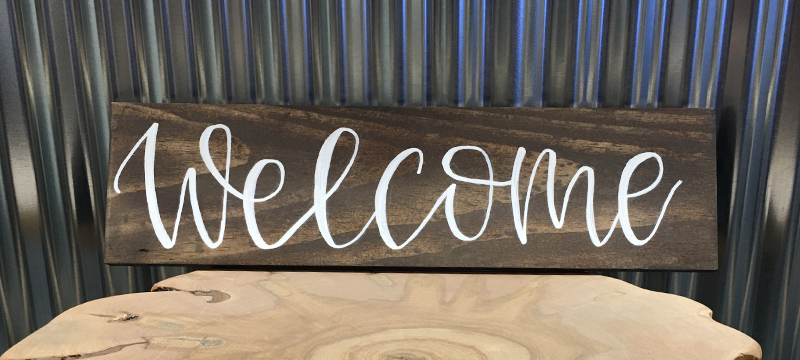 DIY Project Wood Welcome Sign