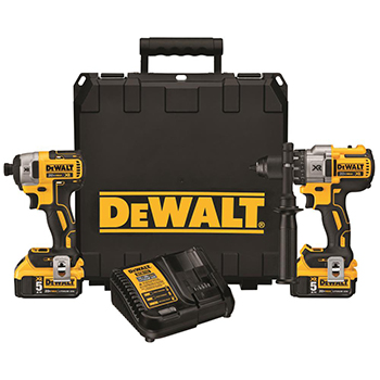 DEWALT 20 Volt MAX XR Lithium Ion Brushless Premium Hammer Drill & Impact Driver Combo Kit
