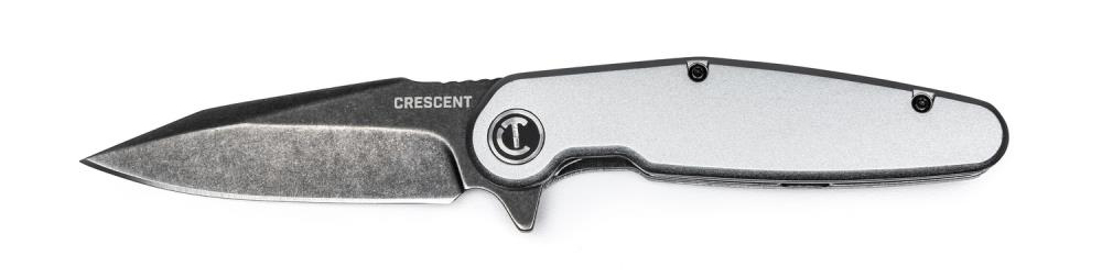 Crescent three and a half inch harpoon blade aluminum handle pocket knife