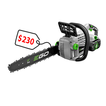 EGO POWER+ 14 Inch Cordless Chain Saw Kit with 2.5Ah Batteries