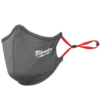 Milwaukee gray 2-layer face mask.