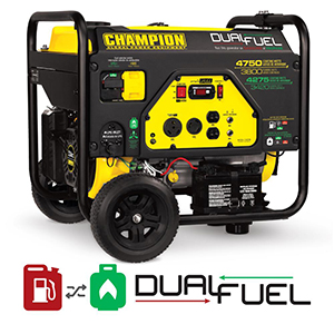 Champion Power Equipment 3800-Watt Dual Fuel RV Ready Portable Generator with Electric Start