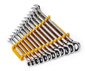 GEARWRENCH 12 Pc 12 Point Metric Combination Ratcheting Wrench Set