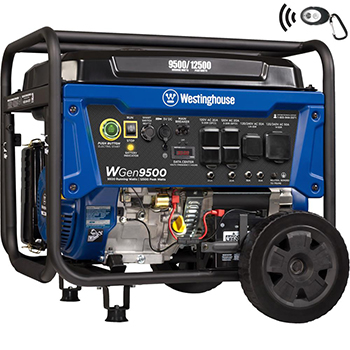 Westinghouse Outdoor Power Equipment 9500-Running-Watt Heavy Duty Portable Gas Powered Generator with Electric and Remote Start