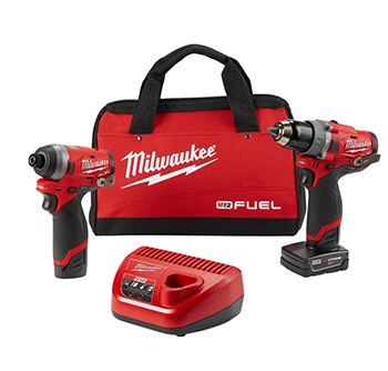 Milwaukee M12 FUEL 2-Tool Combo Kit: 1/2 Inch Hammer Drill and 1/4 Inch Hex Impact Driver