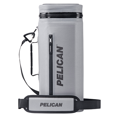 Pelican brand sling type soft sided cooler.
