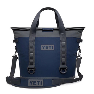 Yeti soft sided cooler bag with top handle and shoulder strap