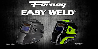 Forney Easy Weld auto-darkening welding helmets.