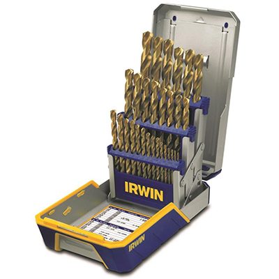 Irwin 29 Piece Titanium Metal Drill Bit Set