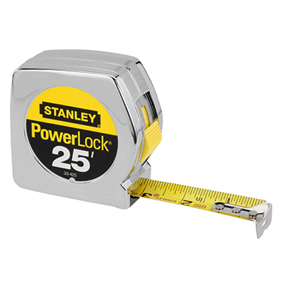 Stanley 25 Foot Chrome Case PowerLock Classic Tape Measure