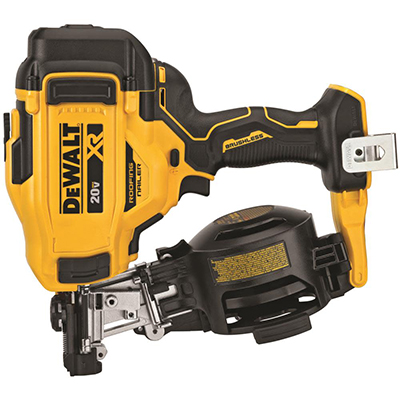 DEWALT 20 Volt MAX 15-Degree Cordless Coil Roofing Nailer (DCN45RNB)