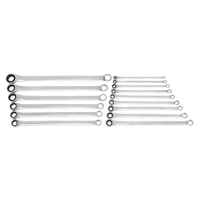 15-Piece Double-Box Ratcheting Metric Wrench Set