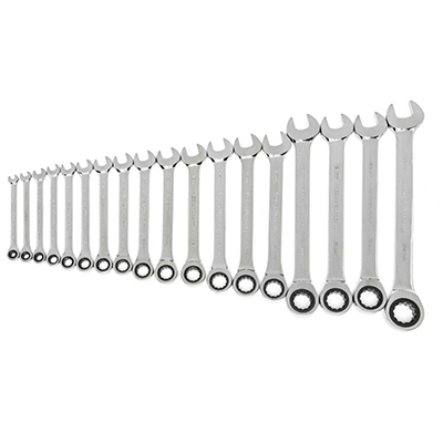 18-Piece Ratcheting Combination Metric Wrench Set