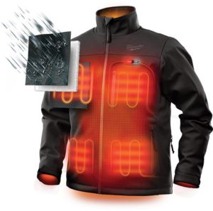 Black Milwaukee heated jacket design