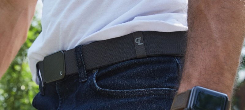 Person wearing Groove Life belt.