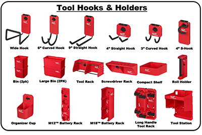 new packout tool hooks and holders