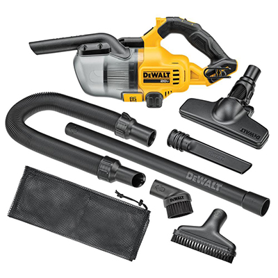 DEWALT 20V cordless dry hand vacuum.