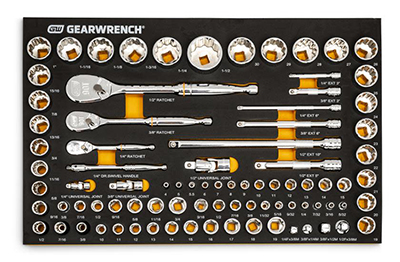 GEARWRENCH SAE/Metric Mechanics Tool Set with EVA Foam Tray