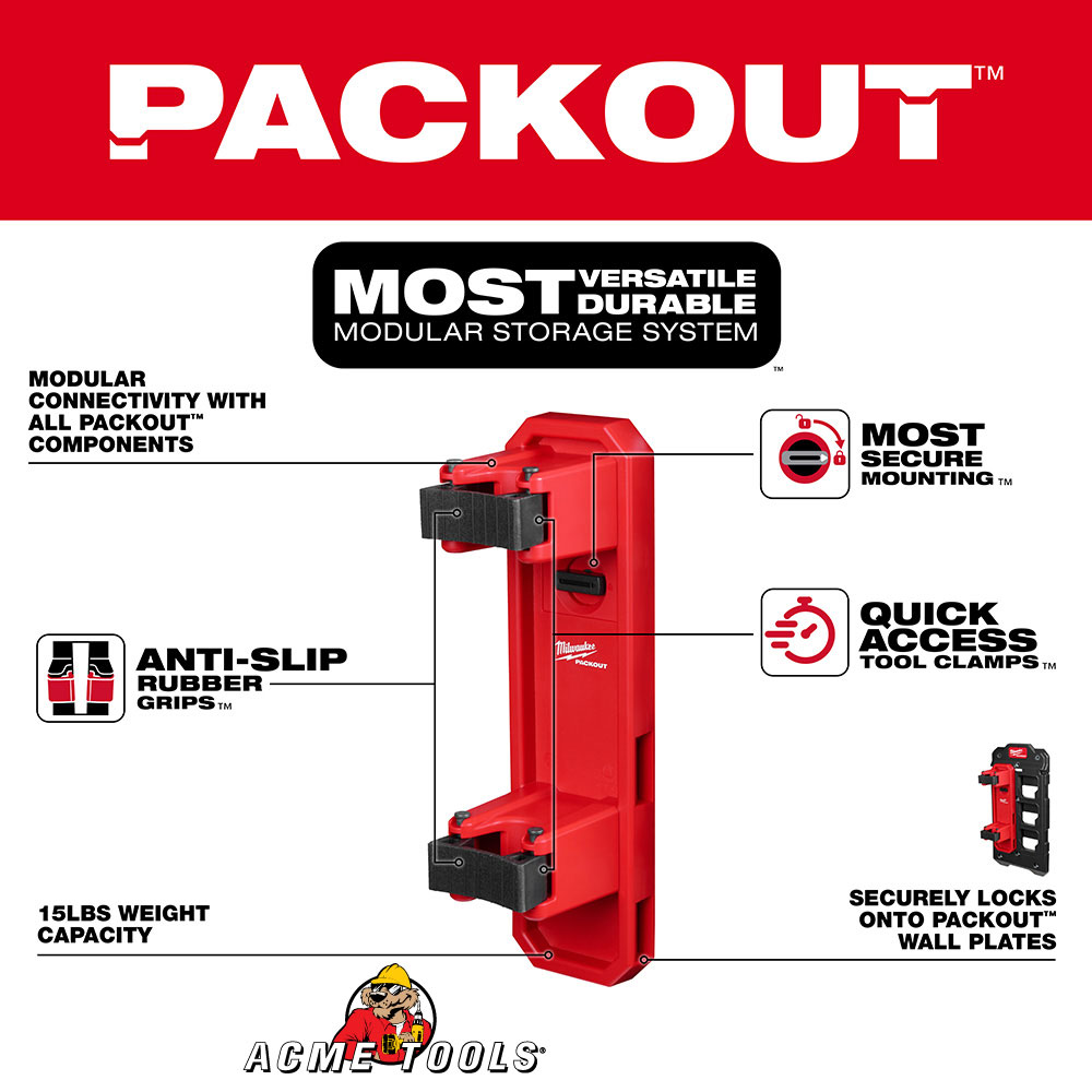 Milwaukee PACKOUT long handle tool rack